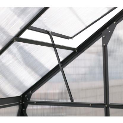 Westmann Flora 64 drivhus, aluminium/polycarbonat, antracitgrå - 2,51 m²