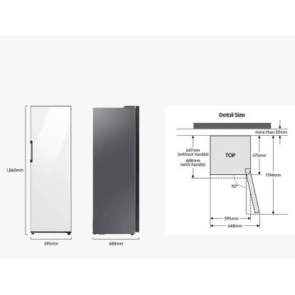 Samsung RR39C76C322/EF fritstående køleskab, 387 liter