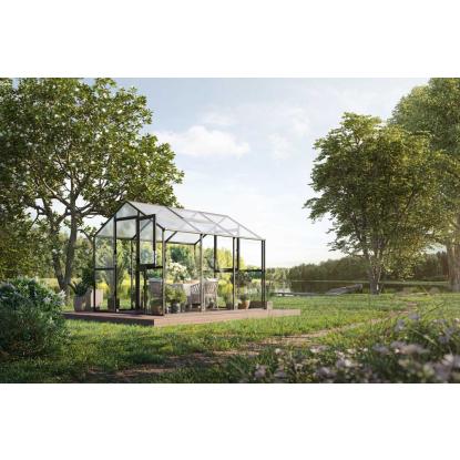 KGT Aptasia III drivhus, antracitgrå, 7,53 m²