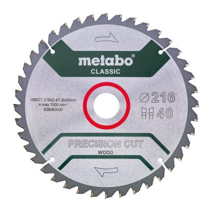 Metabo rundsavsklinge, 216 x 2,4 x 30 mm, 40 tænder