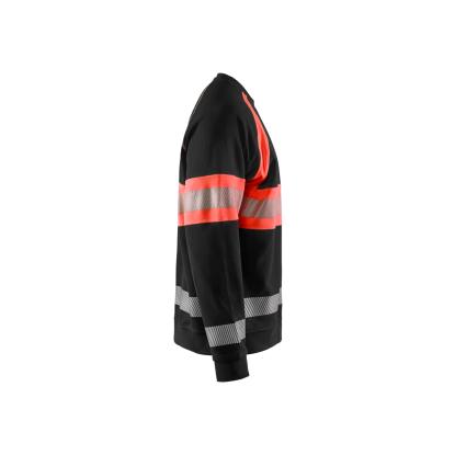 Blåkläder 3359 high vis sweatshirt, sort/hi-vis rød
