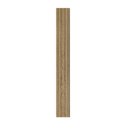 I-Wood Basic 4-lamel akustikpanel, mørkebrun olieret, beige filt og sort kerne, egefiner, 17 x 300 mm 