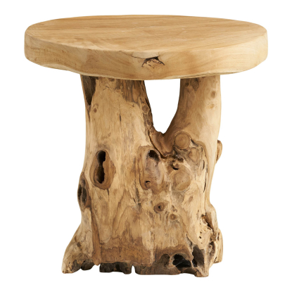 Palena hjørnebord, teak, Ø40 cm
