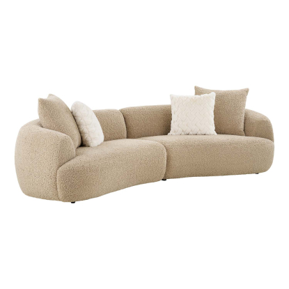 Dali sofa med fire puder, lysebrun
