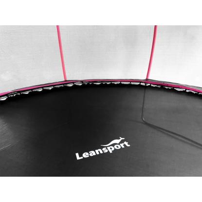 Leansport trampolin med stige og net, lyserød, Ø244 cm