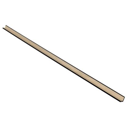 I-Wood UniPanel indvendigt hjørne, ubehandlet natur, sort kerne, egefiner, 17 x 55 x 2780 mm