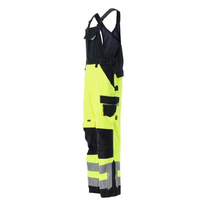 MASCOT SAFE SUPREME Newcastle overall med knælommer, hi-vis gul/mørk marine