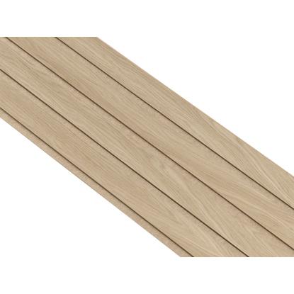 I-Wood Medio+ 4-lamel akustikpanel, hvid olieret, beige filt og lys kerne, egefiner, 16 x 300 mm
