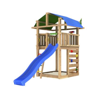 Jungle Gym Fort 2.1 legetårn med blå rutsjebane