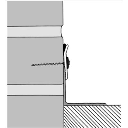 Tacodan klemmeliste, blank, 2 meter