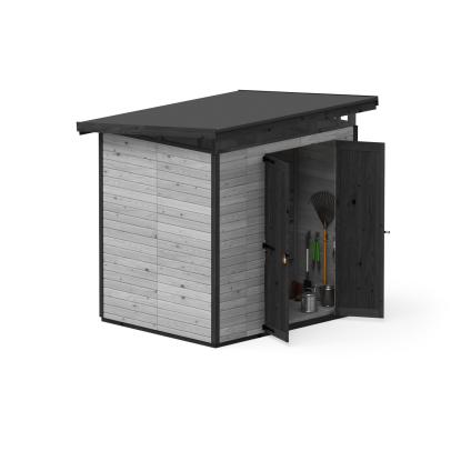 Upyard Strongbox redskabsrum L, grå/sort - 2,95 m²