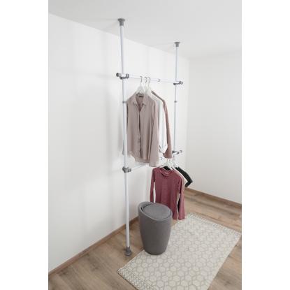 WENKO Hercules tøjstang, 3 x 75-120 cm, hvid - 2 stk.
