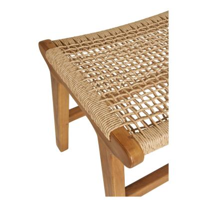 Derby fodskammel, teak/polyrattan, natur