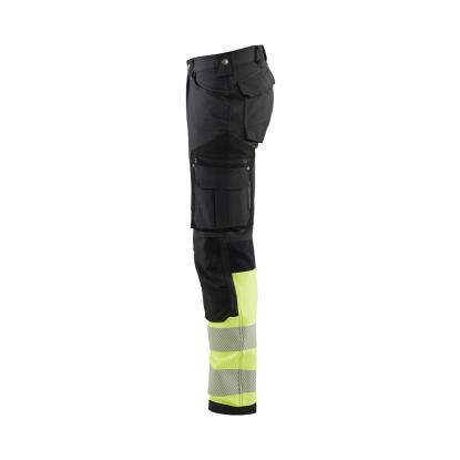 Blåkläder 1193 high vis buks 4-vejs stretch, sort/hi-vis gul