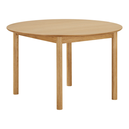 Bundaberg spisebord med to tillægsplader, eg, Ø120/120-220 cm