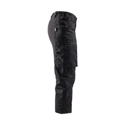 Blåkläder 7129 dame service knickers med stretch, sort