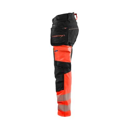 Blåkläder 1125 high vis buks 4-vejs stretch, sort/hi-vis rød