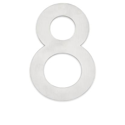 Habo Home husnummer 8, 210 mm, rustfrit stål