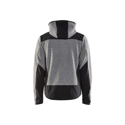 Blåkläder 5940 strikket jakke med softshell, gråmeleret/sort