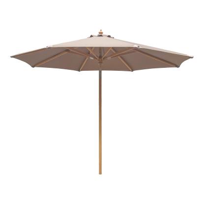 Parasol med tilt, træstok, sand, ø300 cm