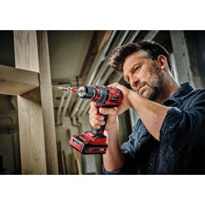 Einhell TE-CD 18/50 akku slagboremaskine med 2 x 2,0 Ah batteri og lader