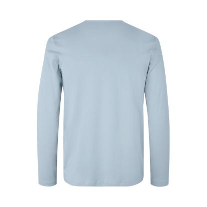 ID 0518 Interlock T-shirt med lange ærmer, lys blå