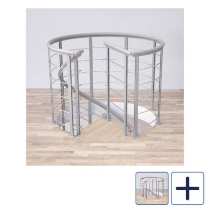 DOLLE DESIGN spiral/rund reposgelænder, pearl grey