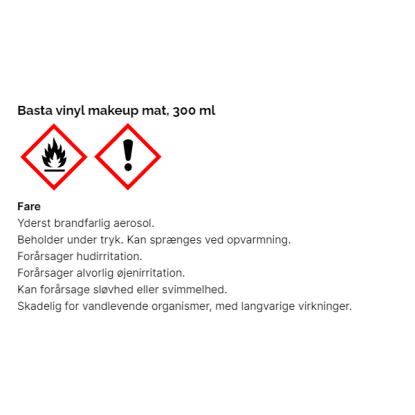 Basta vinyl make-up mat, spray, 300 ml