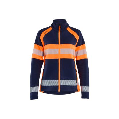 Blåkläder 4718 dame microfleece jakke, marineblå/hi-vis orange