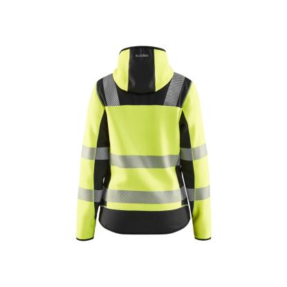 Blåkläder 4967 dame high vis strikket softshell jakke, hi-vis gul/sort