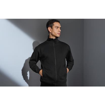 ID 0622 sweat cardigan, sort