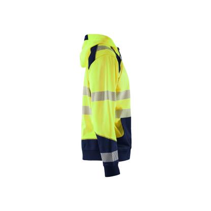 Blåkläder 3546 high vis hættetrøje, hi-vis gul/marineblå