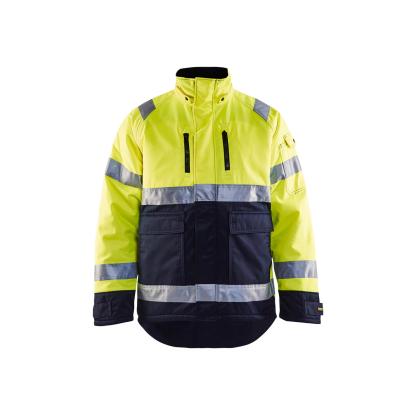 Blåkläder 4828 high vis vinterjakke bævernylon, hi-vis gul/marineblå