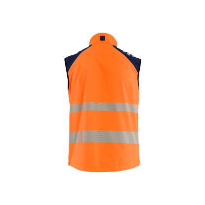 Blåkläder 3091 high vis softshell-vest, hi-vis orange/marineblå