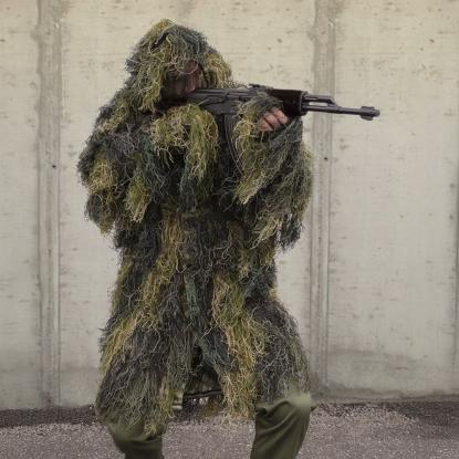 Mil-Tec Pro Ghillie parka, brandhæmmende, woodland camo