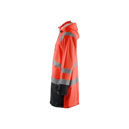 Blåkläder 4324 high vis regnjakke level 1, hi-vis rød/sort