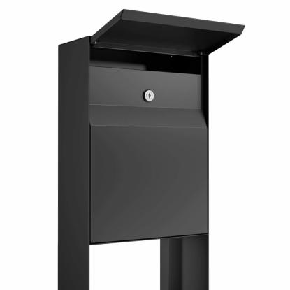 Bravios Leon postkasse med stander, sort