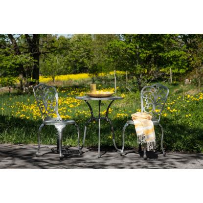 Venture Design Nandin cafésæt med 2 stole, sølv