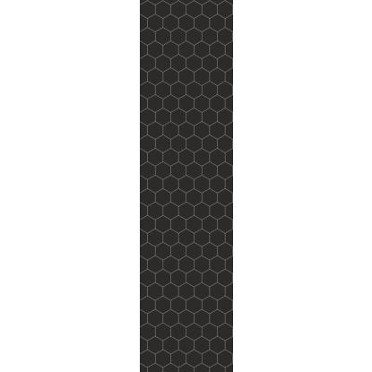 Fibo Colour vådrumspanel med hexagon fliselook, 10 x 600 x 2400 mm, black silk