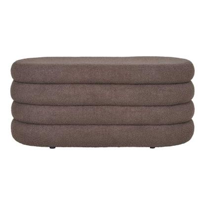 Dartford bænk med opbevaring, brun bouclé, brun 103 x 45 x 44 cm