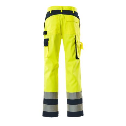 MASCOT SAFE COMPETE Olinda arbejdsbukser med knælommer, hi-vis gul/marine