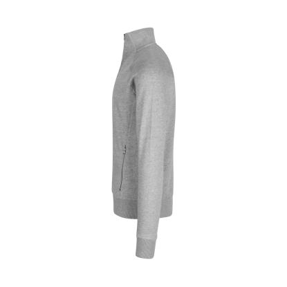 ID 0628 sweat cardigan med lynlås, grå melange