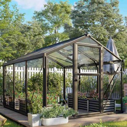 Vitavia Deimos 8500, 8,5 m², sort, 3 mm hærdet glas + 10 mm polytag