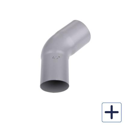 Plastmo bøjning, PVC, grå, 45°