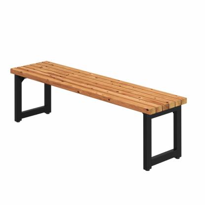 PLUS Trend Living plankebænk, ThermoWood, sort, 150 cm
