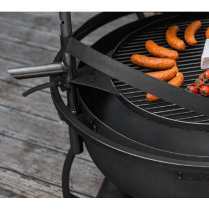 Cook King Bandito 80 multifunktionelt bålsted med 60 cm grillrist, stål, sort, Ø94 cm