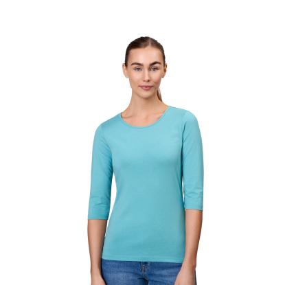 ID 0597 Stretch T-shirt med korte ærmer, dame, støvet aqua