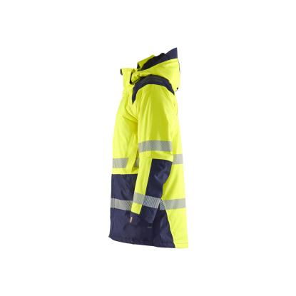 Blåkläder 4457 high vis vinterparkajakke, hi-vis gul/marineblå