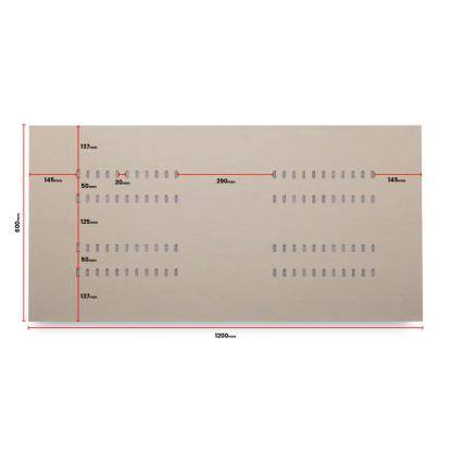 SCG udhængsplade capsule med ventilation, 1200 x 600 x 4 mm, ubehandlet