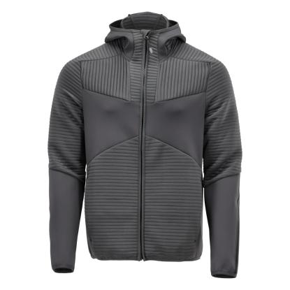 MASCOT CUSTOMIZED fleece hættetrøje med lynlås, stengrå